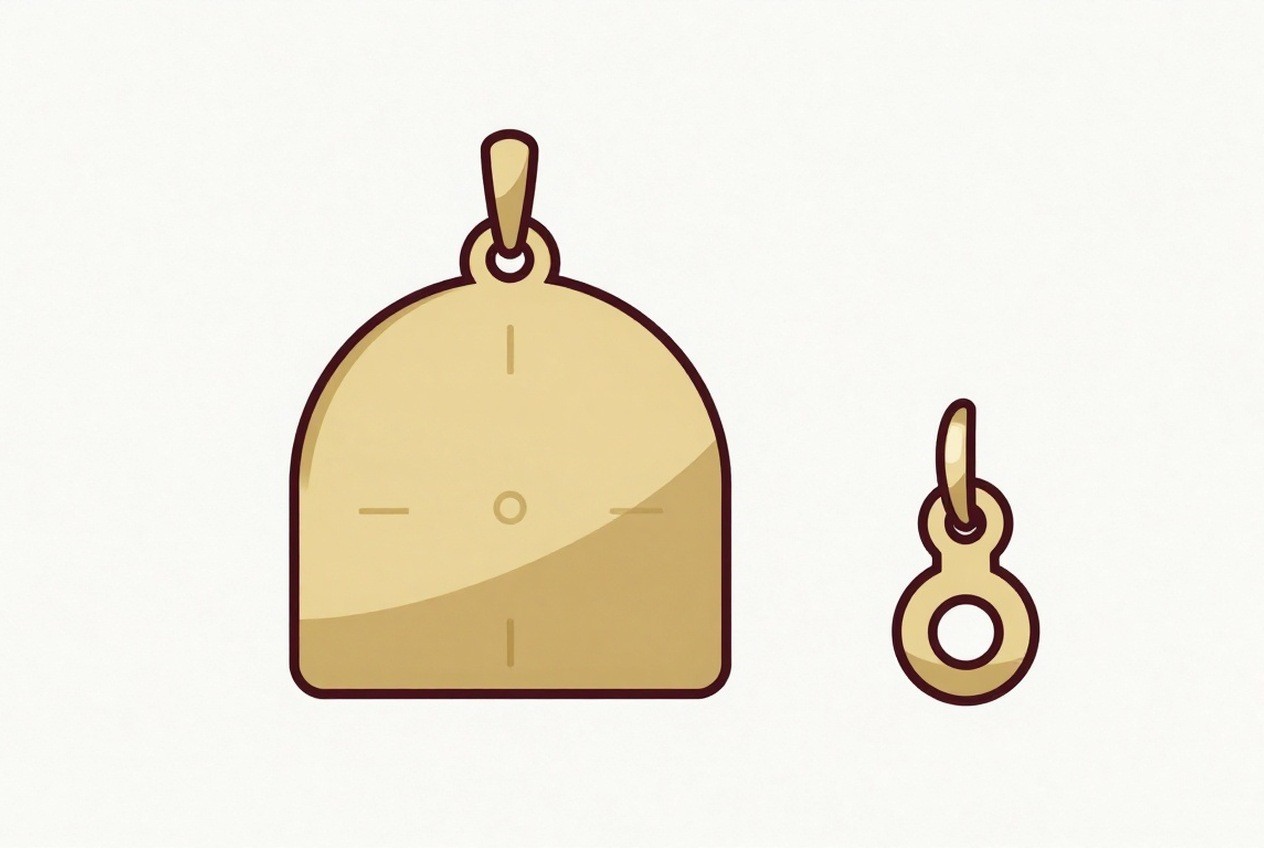 Proportion guide for pendant size and chain length